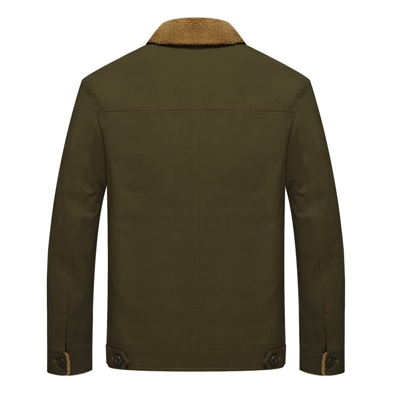 Herren Canvas-Fieldjacke mit wärmender Sherpa-Innenfutter und Utility-Taschen Nord Taschen