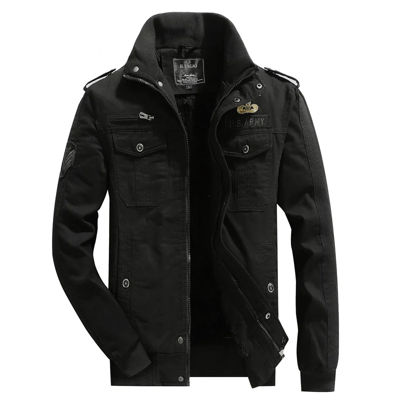 Herren Canvas-Fieldjacke im Utility-Style mit wärmender Fleece-Innenlage und Schulterpatten Nord Taschen