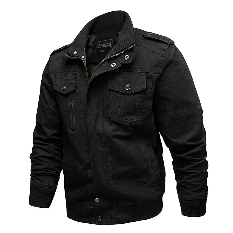 Herren Canvas-Fieldblouson im Utility-Style mit Schulterpatten, Brustpattentaschen und Rippbündchen Nord Taschen