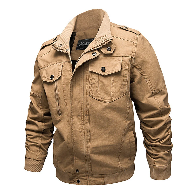 Herren Canvas-Fieldblouson im Utility-Style mit Schulterpatten, Brustpattentaschen und Rippbündchen Nord Taschen