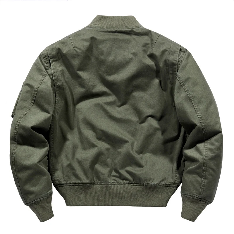 Herren Canvas-Bomberjacke im Utility-Stil mit Ärmeltasche und großem Klappen-Taschen-Design Nord Taschen