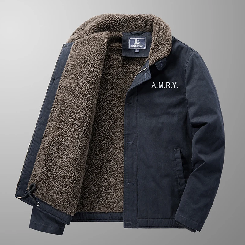 Herren Canvas-Arbeitsjacke mit Sherpa‑Futter, Thermo‑Innenlage und Kordelzugsaum Nord Taschen