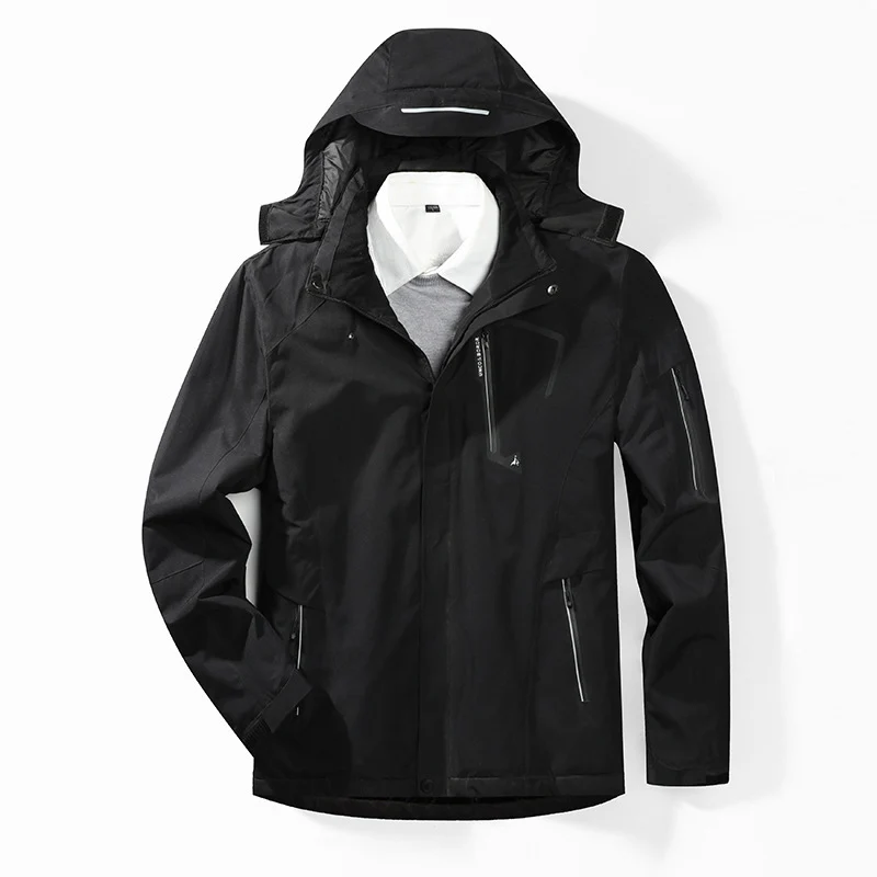 Herren Camouflage-Softshelljacke mit abnehmbarer Kapuze und atmungsaktivem Innenfutter Nord Taschen