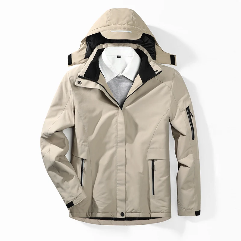 Herren Camouflage-Softshelljacke mit abnehmbarer Kapuze und atmungsaktivem Innenfutter Nord Taschen