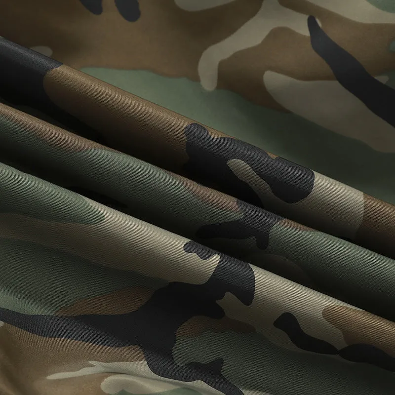 Herren Camouflage Piloten‑Bomberjacke mit Ärmeltasche, Utility‑Reißverschluss und gerippten Bündchen Nord Taschen