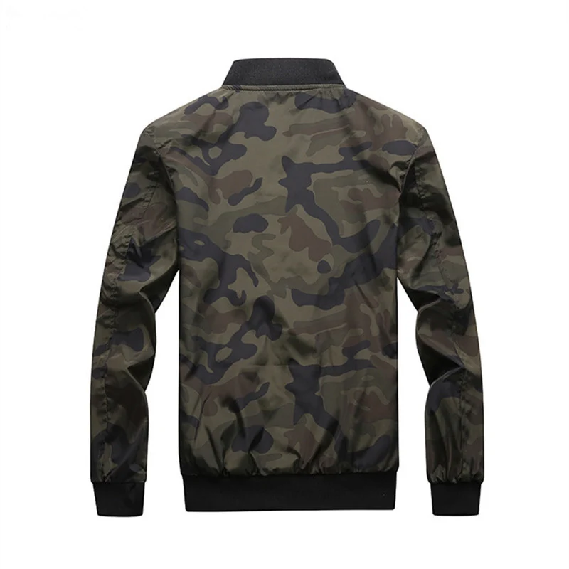 Herren Camouflage-Bomberjacke mit Ärmeltasche, elastischen Bündchen und leichter Windbreaker-Qualität Nord Taschen