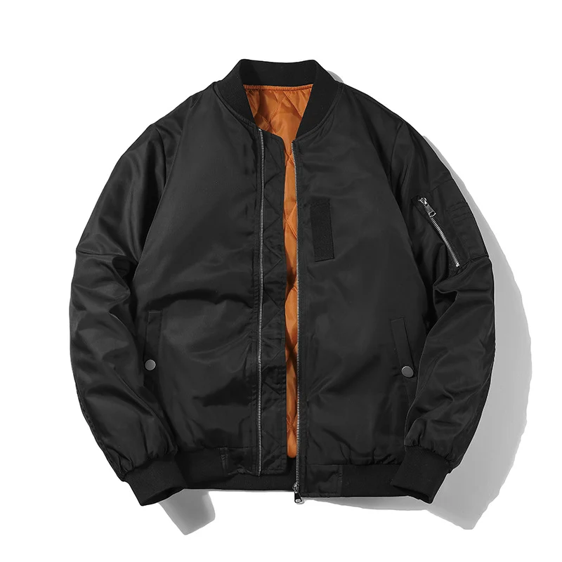Herren Bomberjacke im Pilotenblouson‑Stil aus Nylon mit wattierter Innenfütterung und Ärmeltasche Nord Taschen
