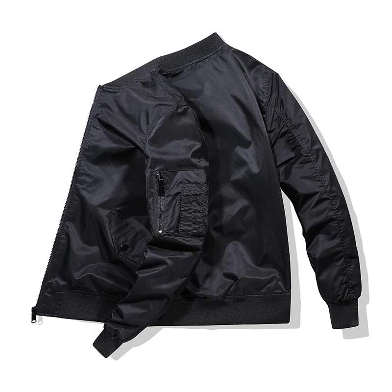 Herren Bomberjacke im Aviator-Utility-Stil mit Ärmeltasche und verstärkten Rippbündchen Nord Taschen