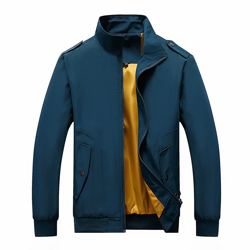 Herren Bomberjacke im Aviator-Microfiber-Look mit Ärmeltasche und gerippten Abschlüssen Nord Taschen