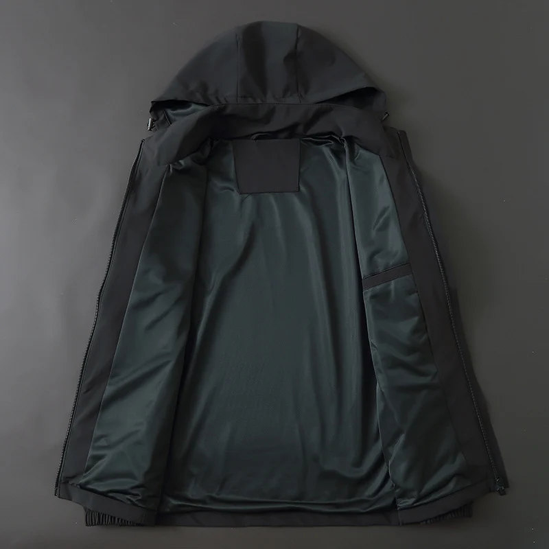 Herren Ultraleichte Wind- und Wasserabweisende Softshelljacke mit Kapuze, verdecktem Reißverschluss und elastischen Bündchen Nord Taschen