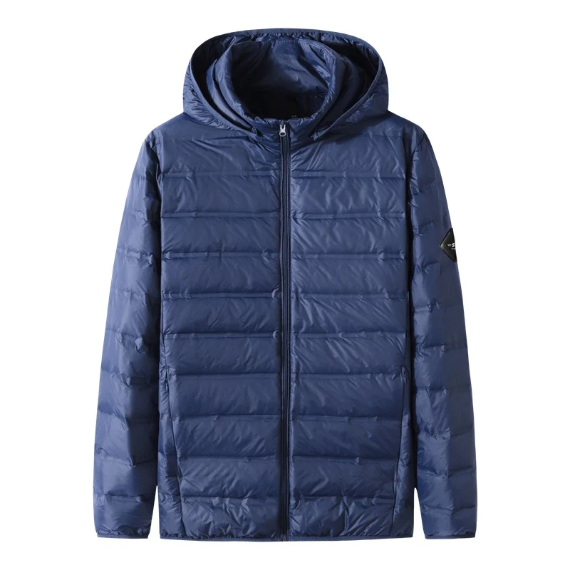 Herren Ultraleichte Steppjacke mit Kapuze, Kompaktpackbare Thermo-Isolierung und windabweisender Außenhülle Nord Taschen