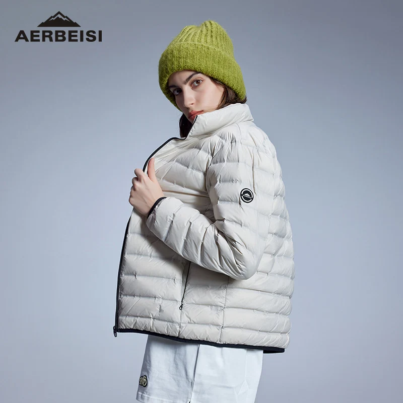 Herren ultraleichte Stepp-Daunenjacke mit Stehkragen Nord Taschen
