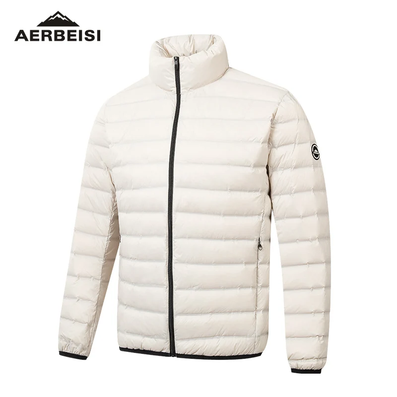 Herren ultraleichte Stepp-Daunenjacke mit Stehkragen Nord Taschen