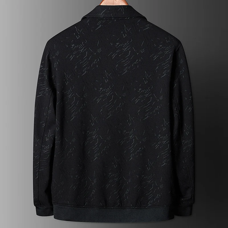 Herren Übergangsjacke im Coach-Stil mit Strukturprint, Druckknopfverschluss und Rippbündchen Nord Taschen