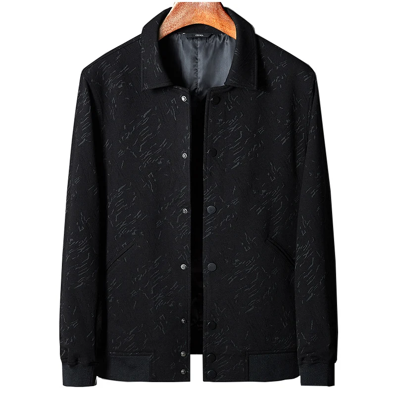Herren Übergangsjacke im Coach-Stil mit Strukturprint, Druckknopfverschluss und Rippbündchen Nord Taschen