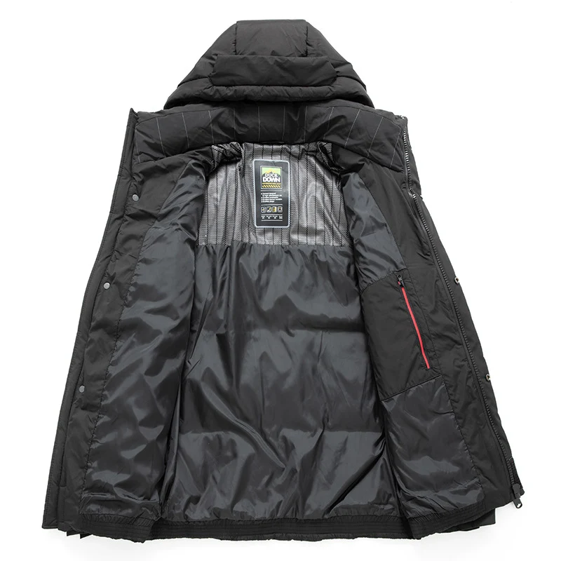 Herren Thermo-Steppjacke mit Daunenmix, winddichter Kapuze und Multifunktions-Taschen Nord Taschen