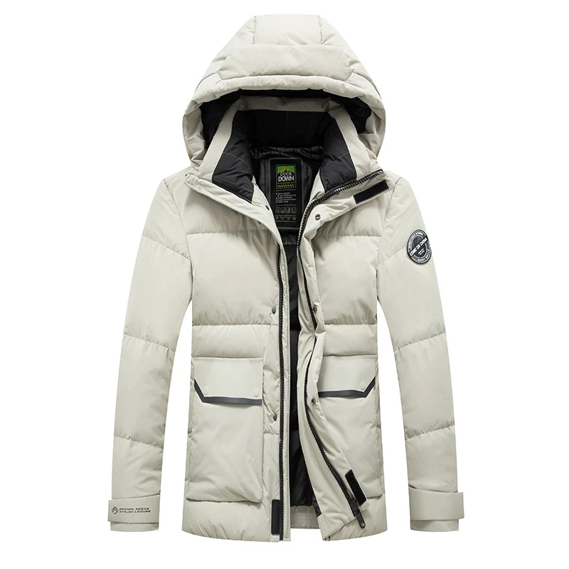 Herren Thermo-Steppjacke mit Daunenmix, winddichter Kapuze und Multifunktions-Taschen Nord Taschen