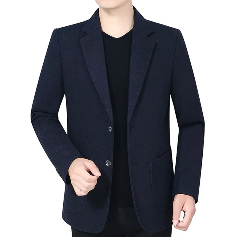 Herren Tailliertes Wollmix-Sakko im Casual-Blazer-Stil mit aufgesetzten Taschen Nord Taschen