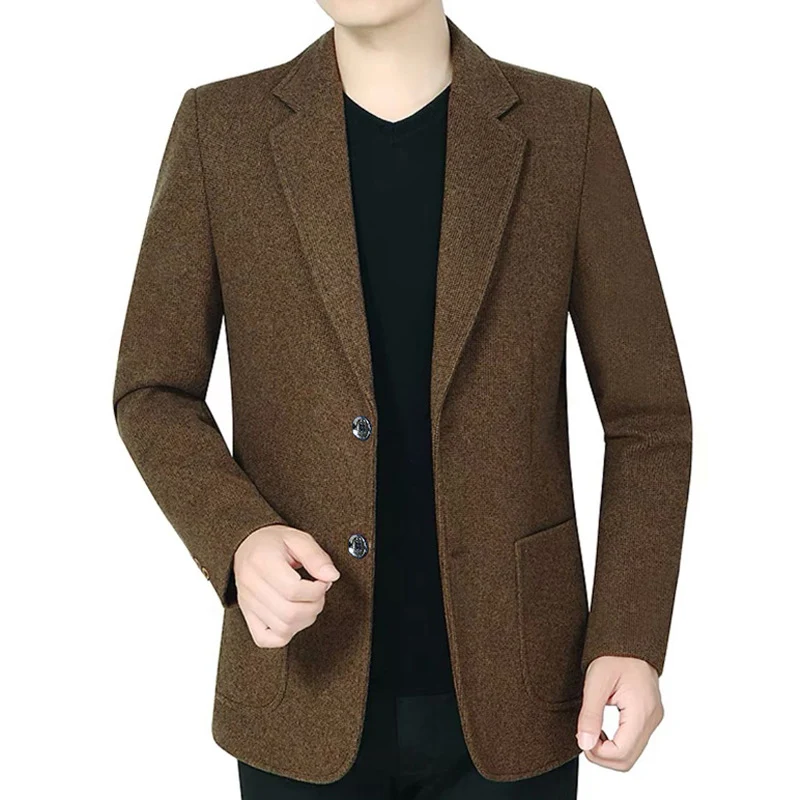Herren Tailliertes Wollmix-Sakko im Casual-Blazer-Stil mit aufgesetzten Taschen Nord Taschen
