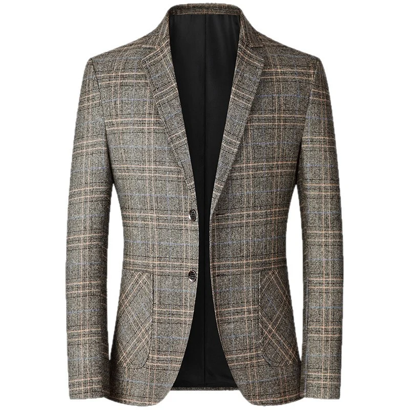 Herren Tailliertes Glencheck-Sakko im Slim-Fit mit aufgesetzten Taschen Nord Taschen