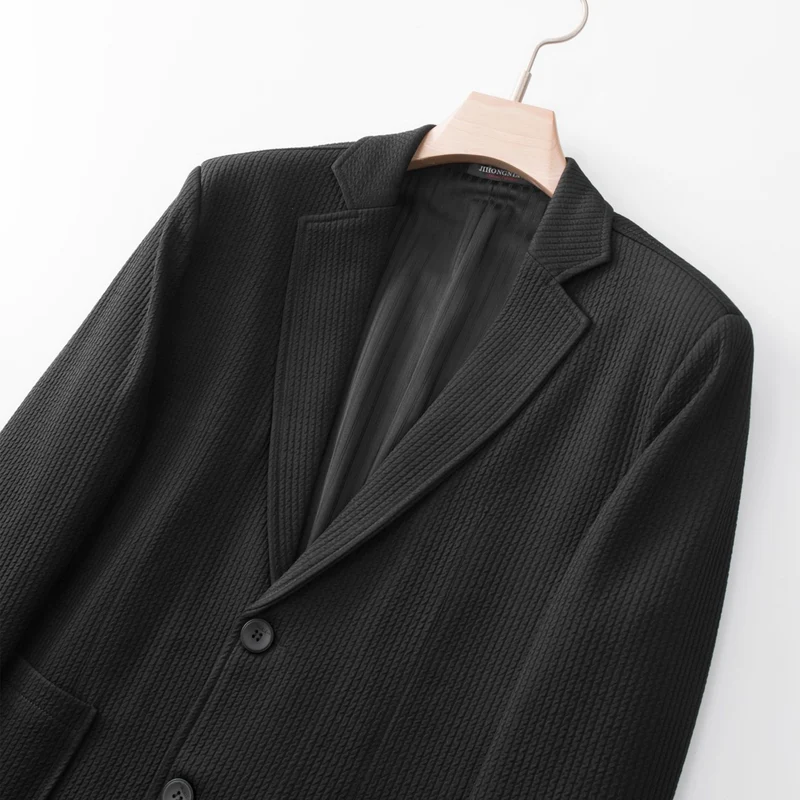 Herren Strukturierter Strickblazer mit Strukturmuster und aufgesetzten Taschen Nord Taschen