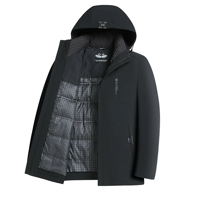 Herren Softshell-Parka mit gesteppter Thermofütterung und Kapuze Nord Taschen