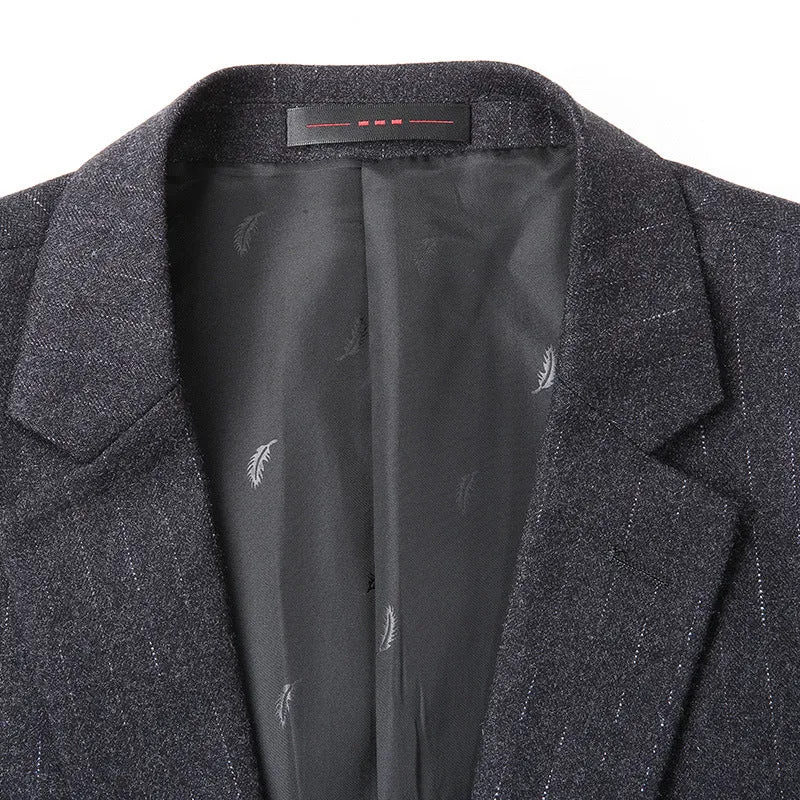 Herren Slim-Fit Business-Sakko mit Reverskragen und Zwei-Knopf-Verschluss Nord Taschen