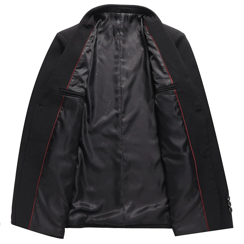 Herren Sakko im Leinen-Look mit schmaler Silhouette und Knopfverschluss Nord Taschen