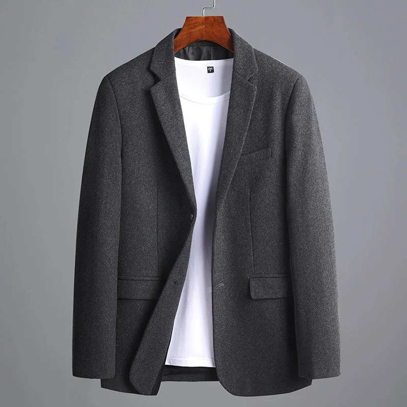 Herren Modernes Wollmix-Sakko im Slim-Fit mit Ein-Knopf und Pattentaschen Nord Taschen