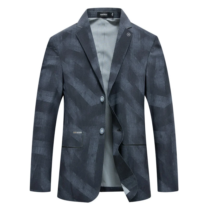 Herren Modernes Slim-Fit Sakko mit dezentem Logo-Jacquard und leichter Innenfütterung Nord Taschen
