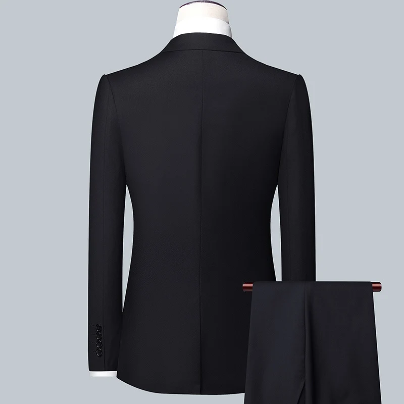 Herren Modernes Slim-Fit Anzug-Sakko mit feiner Struktur, leichtem Stretch und Pattentaschen Nord Taschen