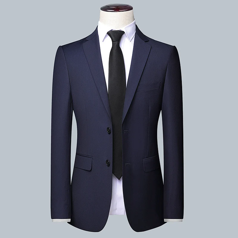 Herren Modernes Slim-Fit Anzug-Sakko mit feiner Struktur, leichtem Stretch und Pattentaschen Nord Taschen