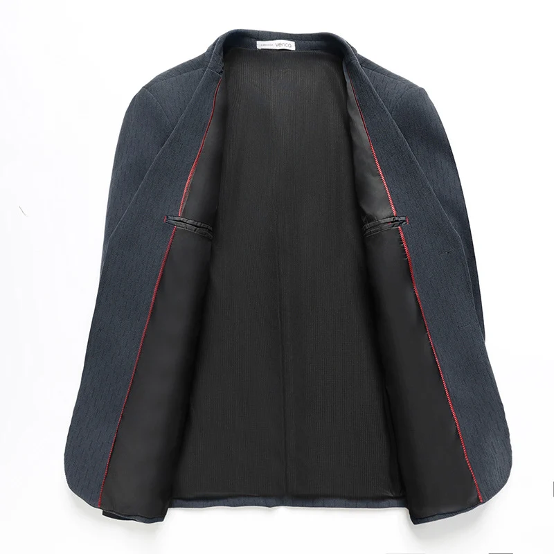 Herren Modernes Business-Sakko mit dezentem Fischgrätmuster und aufgesetzten Eingrifftaschen Nord Taschen