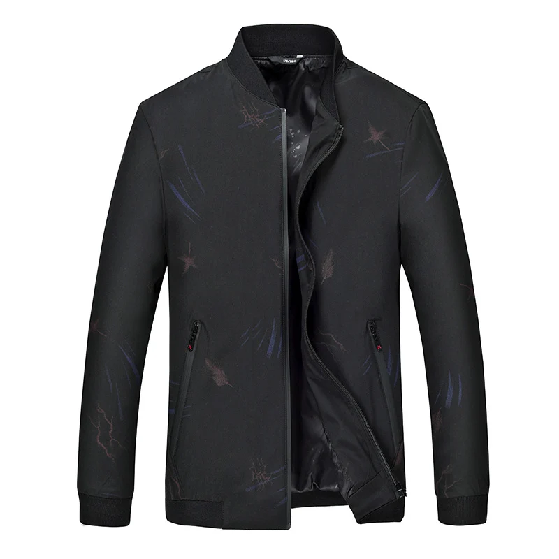 Herren Leichter Bomber mit dezentem Allover-Print, wasserabweisender Oberfläche und Reißverschlusstaschen Nord Taschen