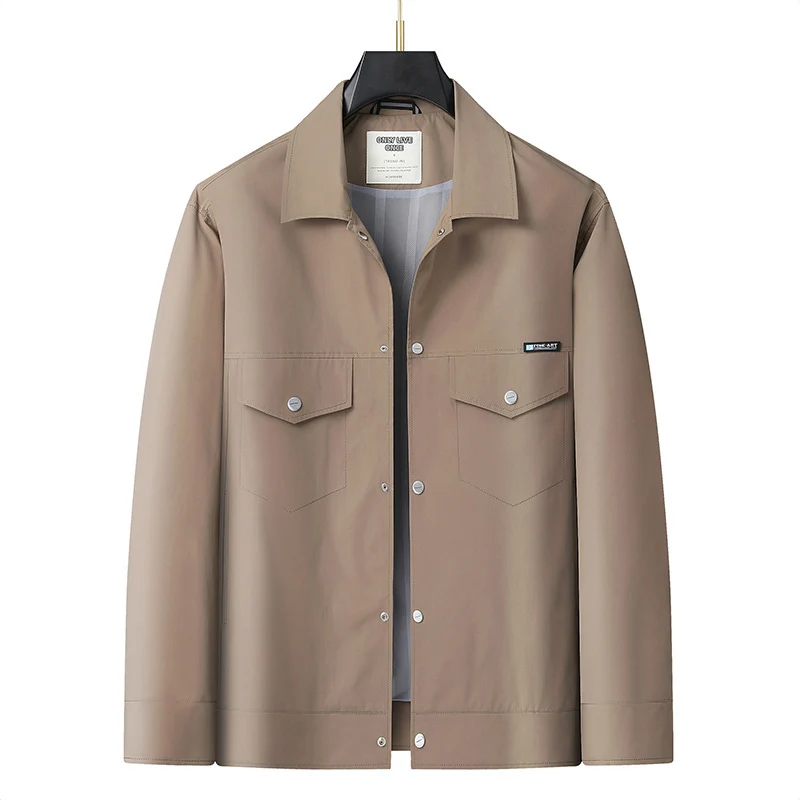 Herren Leichte Worker-Overshirt aus wasserabweisender Mikrofaser mit Druckknopf-Leiste und aufgesetzten Brusttaschen Nord Taschen
