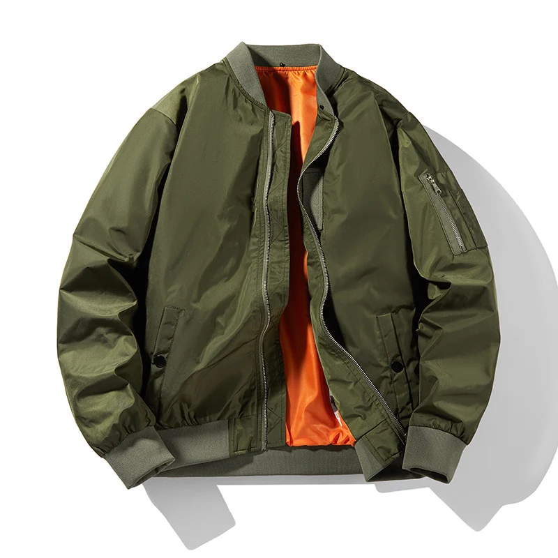 Herren Aviator-Bomberjacke mit Thermo‑Wattierung, Ärmeltasche und gerippten Abschlüssen Nord Taschen
