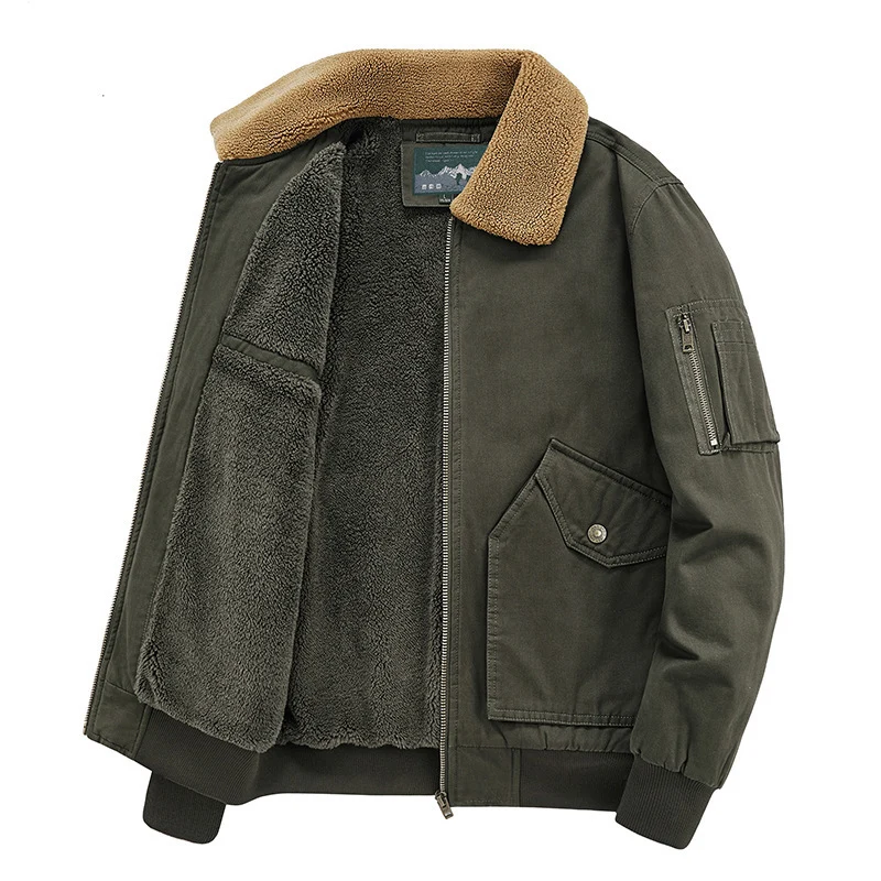 Herren Aviator-Blouson mit Sherpa-Kragen und Thermo-Teddyfutter Nord Taschen