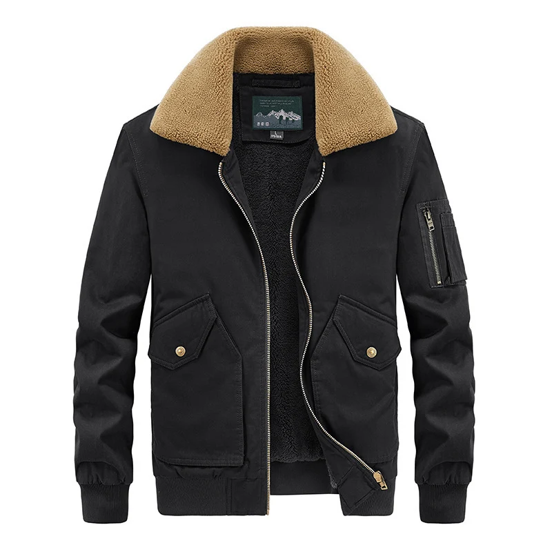 Herren Aviator-Blouson mit Sherpa-Kragen und Thermo-Teddyfutter Nord Taschen