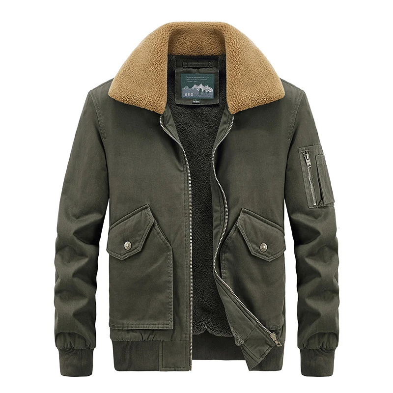 Herren Aviator-Blouson mit Sherpa-Kragen und Thermo-Teddyfutter Nord Taschen