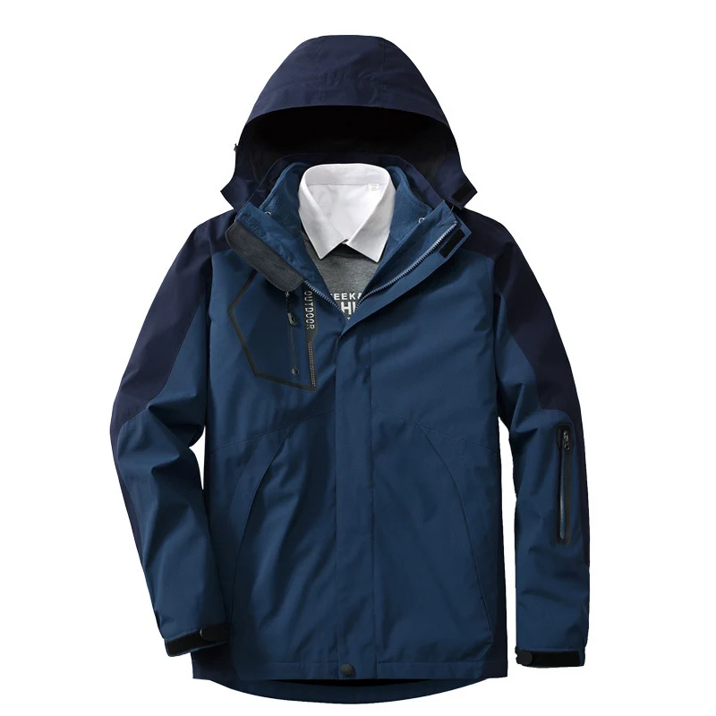 Herren atmungsaktive und wasserfeste Softshell-Outdoorjacke mit verschweißten Nähten und Multifunktions-Taschen Nord Taschen