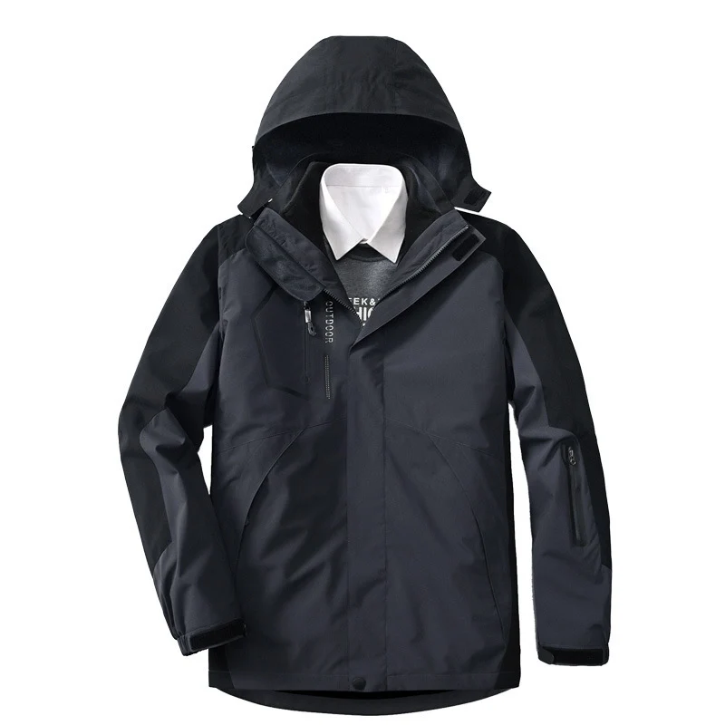 Herren atmungsaktive und wasserfeste Softshell-Outdoorjacke mit verschweißten Nähten und Multifunktions-Taschen Nord Taschen