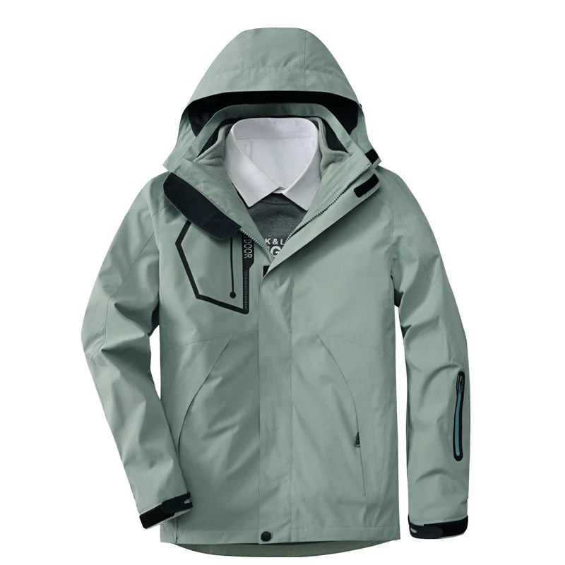 Herren atmungsaktive und wasserfeste Softshell-Outdoorjacke mit verschweißten Nähten und Multifunktions-Taschen Nord Taschen