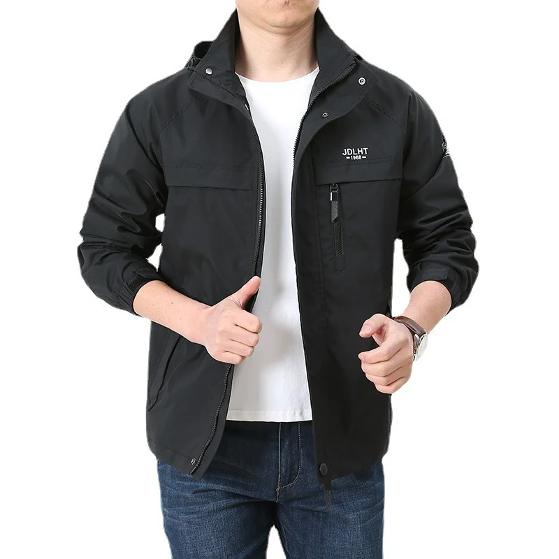 Herren Atmungsaktive Übergangs-Softshelljacke im Field‑Stil mit verdeckter Kapuze und Reißverschluss‑Brusttasche Nord Taschen