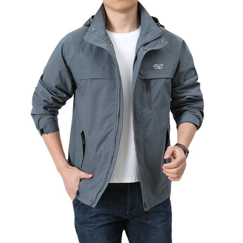 Herren Atmungsaktive Übergangs-Softshelljacke im Field‑Stil mit verdeckter Kapuze und Reißverschluss‑Brusttasche Nord Taschen