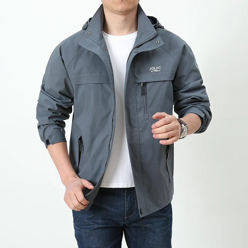 Herren Atmungsaktive Übergangs-Softshelljacke im Field‑Stil mit verdeckter Kapuze und Reißverschluss‑Brusttasche Nord Taschen
