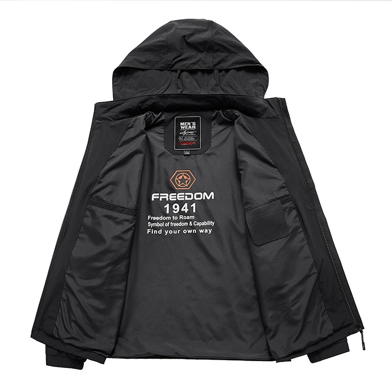 Herren Atmungsaktive Softshelljacke mit verstellbarer Kapuze und verdecktem zweiwegigen Reißverschluss Nord Taschen