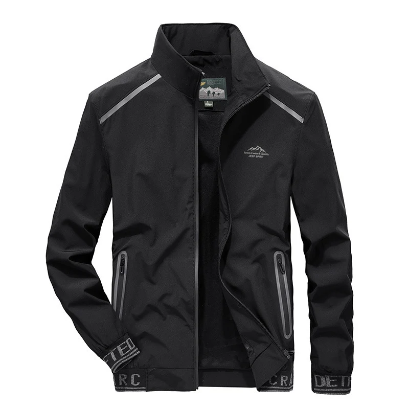 Herren Atmungsaktive Softshell Outdoorjacke mit Reflexdetails, Reißverschlusstaschen und Stehkragen Nord Taschen