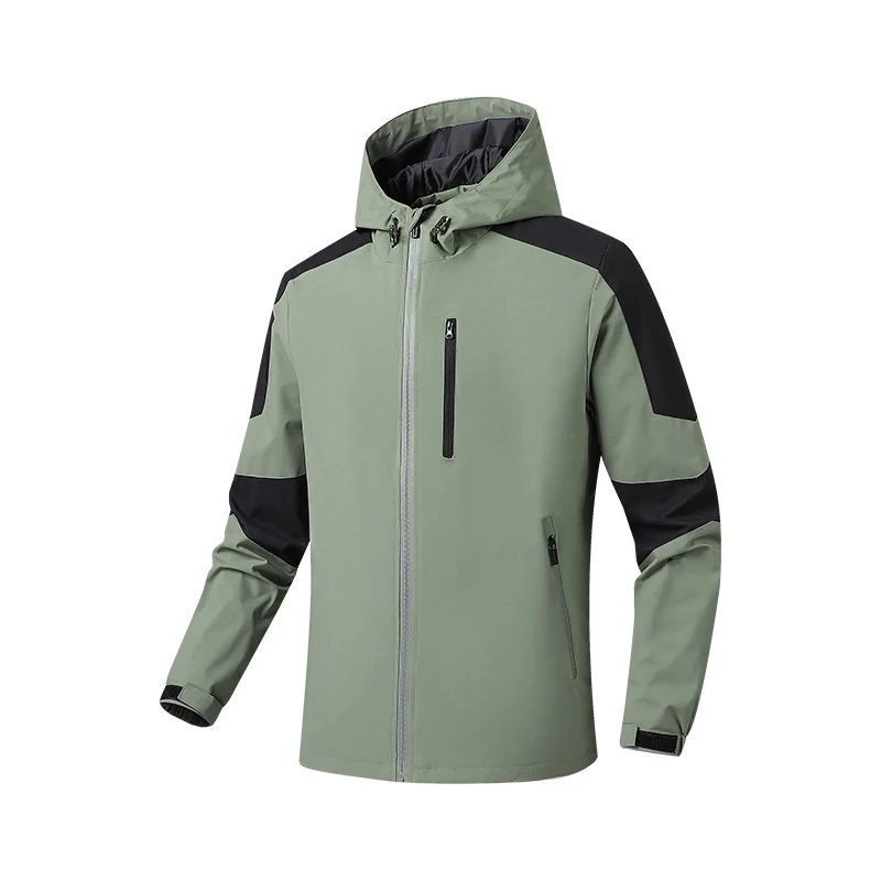 Herren Atmungsaktive Softshell‑Hardshell‑Hybridjacke mit Kapuze und wasserdichten Reißverschlusstaschen Nord Taschen