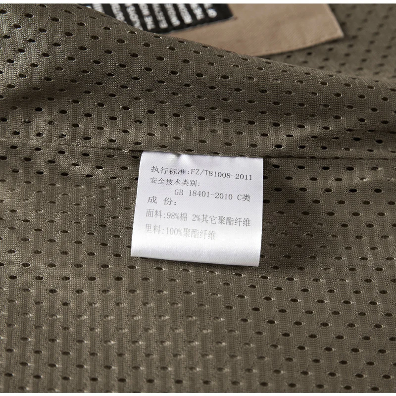 Herren Ärmellose Utility-Weste mit Knopfverschluss großen Aufgesetzten Fronttaschen und leichtem Mesh-Futter Nord Taschen
