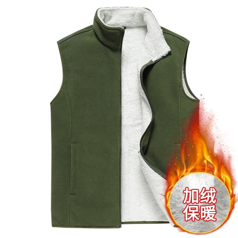 Herren Ärmellose Microfleece‑Weste mit Stehkragen und verdecktem Zweiwege-Reißverschluss Nord Taschen